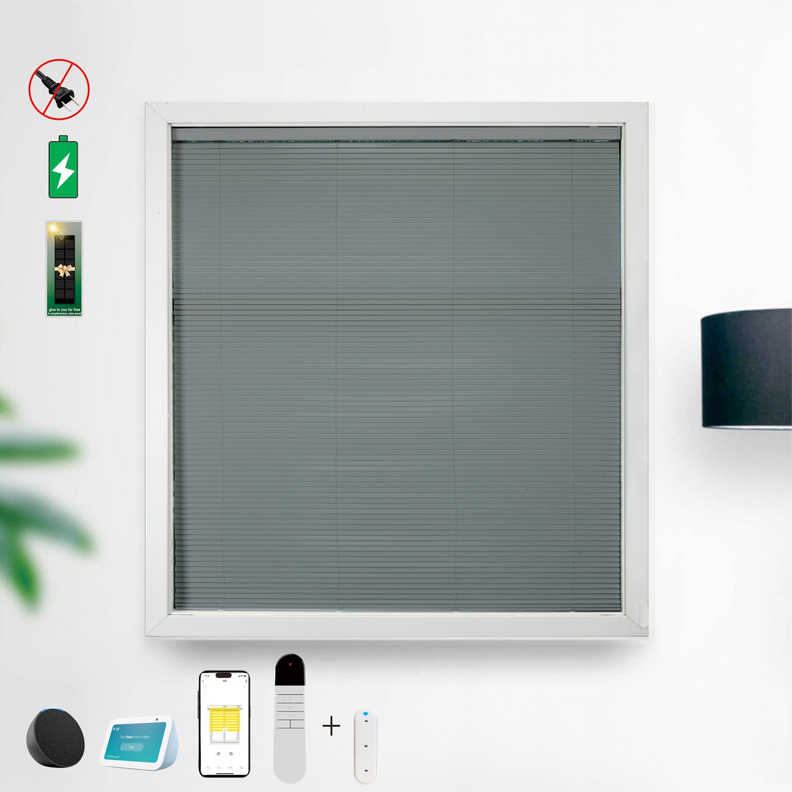 Smarte Solar-Jalousie mit Fernbedienung – Ansicht 5
