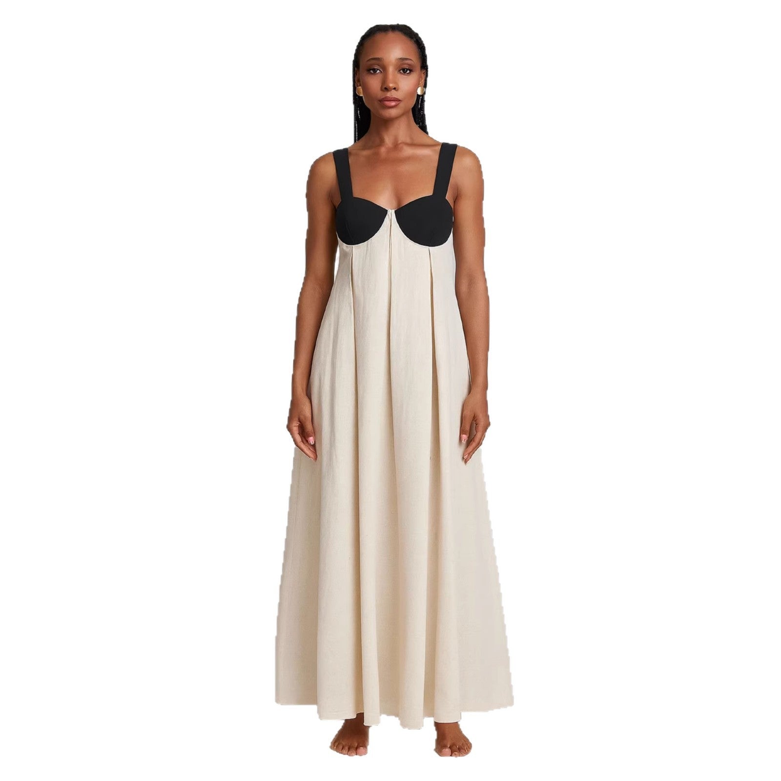 Farbenfrohes Neckholder-Kleid