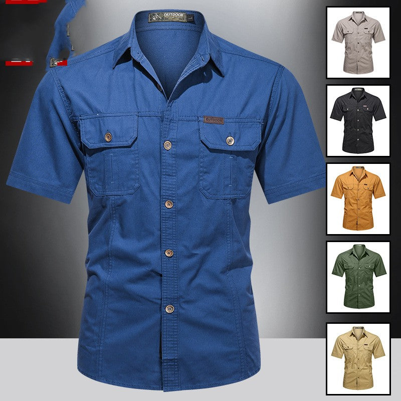 Kurzarmhemd im Military-Stil für Herren – Bild 11 | LuxeStyle