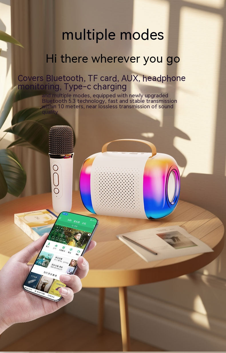 Mini Karaoke Sound Box mit integriertem Bluetooth Mikrofon