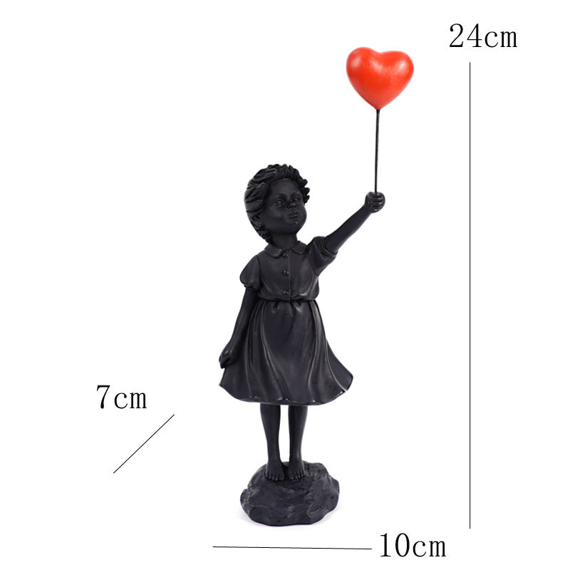 Harz-Skulptur Mädchen mit Ballon – Bild 5 | LuxeStyle
