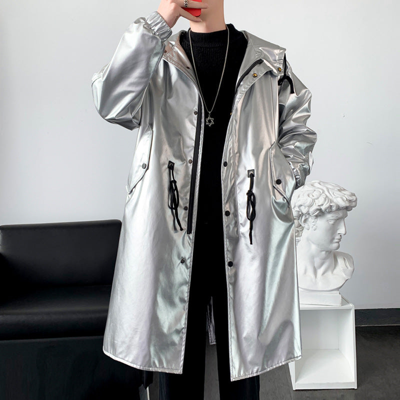 Langer Trenchcoat für Herren – locker, einfarbig | LuxeStyle