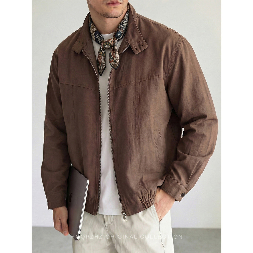 Old-Money-Stil Vintage Standkragen Utility-Jacke – Bild 5 | LuxeStyle