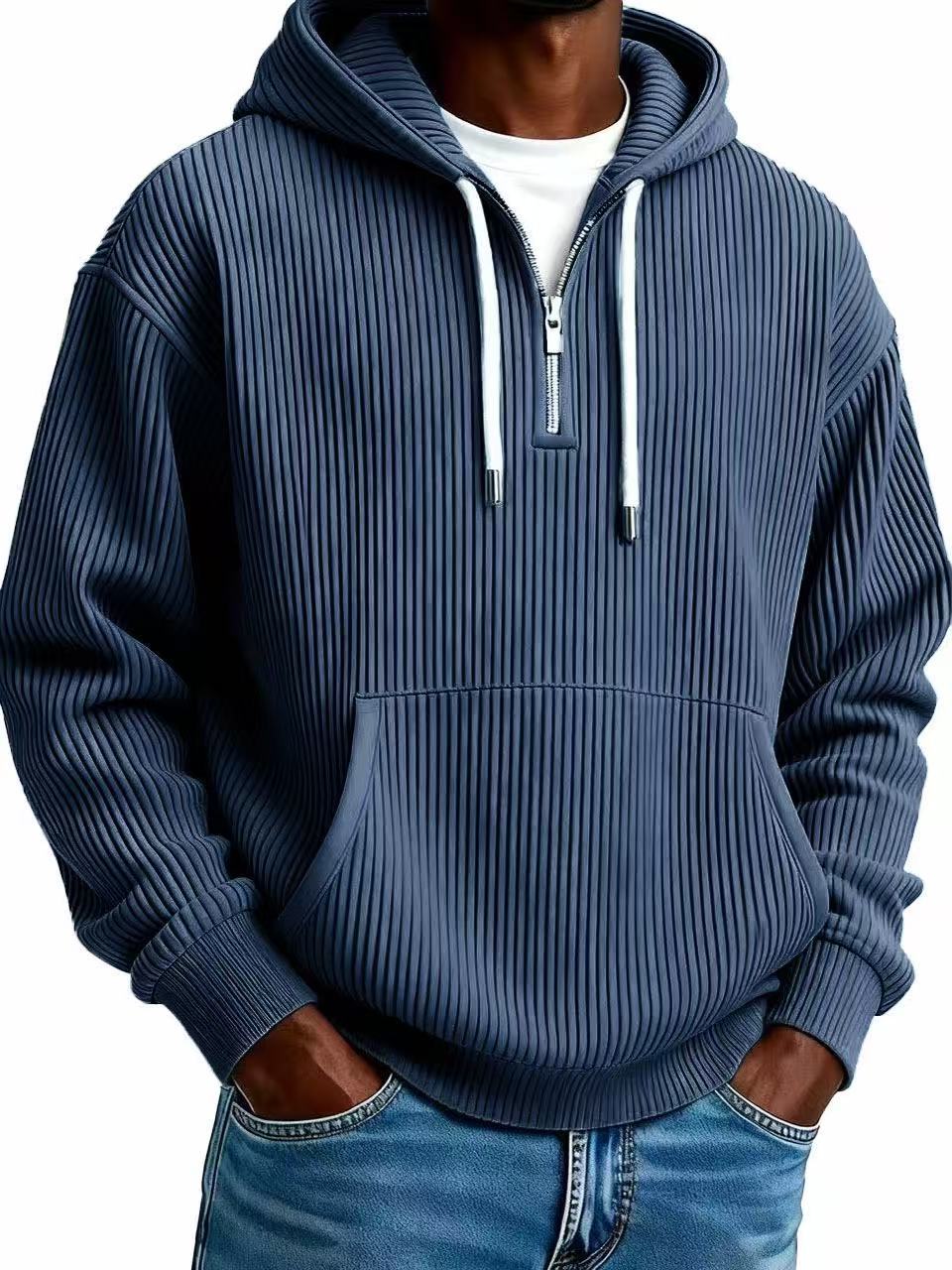 Herren Corduroy Hoodie Langarm