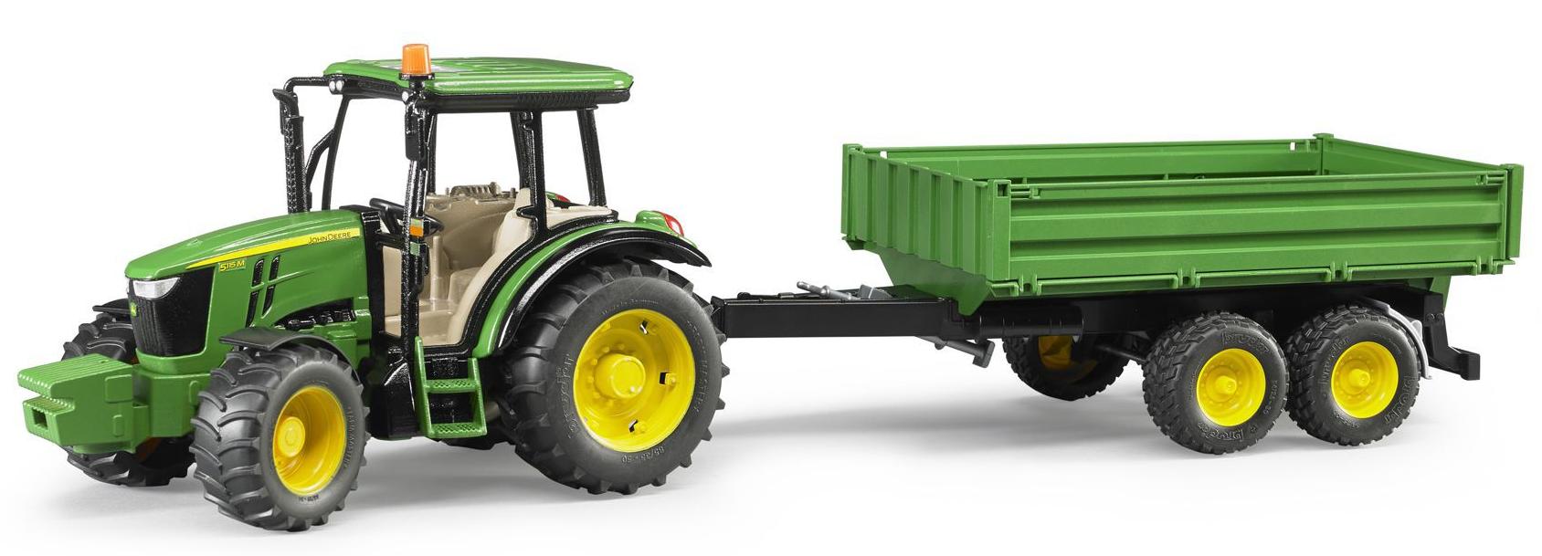 John Deere 5115 m mit Bordwandanhänger
