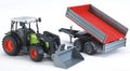 Claas Nectis 267 F mit Frontlader und Bordwandanhänger