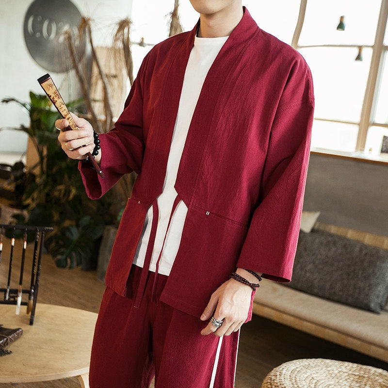 Retro Taoist Robe Zen Jacke für Herren