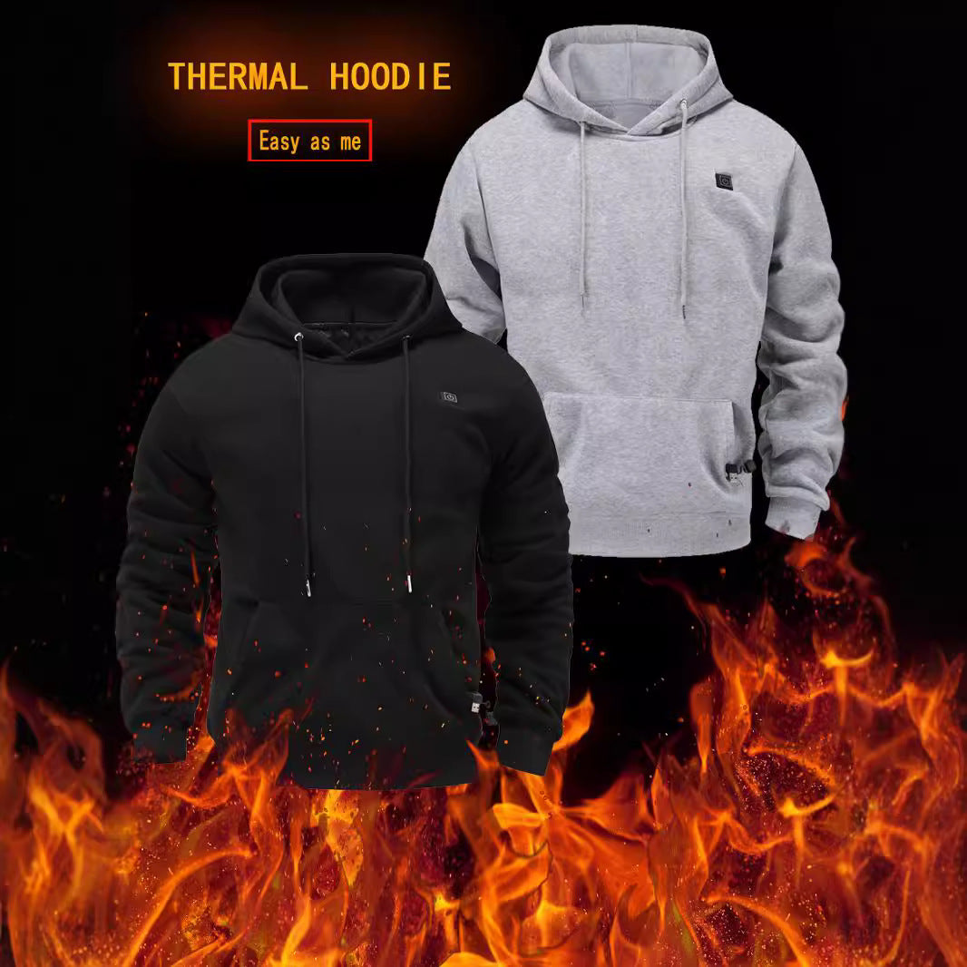Herren Fleece-Hoodie mit integrierter Heizfunktion