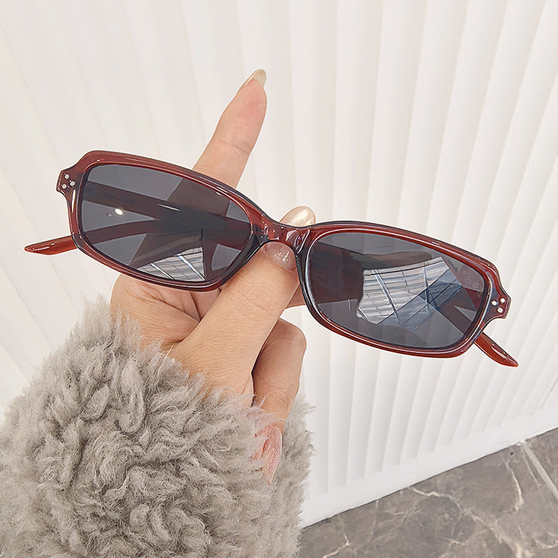 Retro Small-Square-Sonnenbrille «Carré», Damen – LuxeStyle
