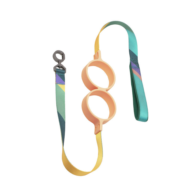 Stossdämpfende Hundeleine mit Farbblock/Streifen – Bild 2 | LuxeStyle