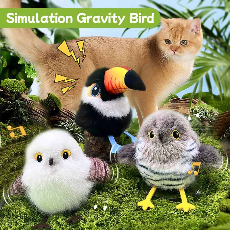 Elektronischer Vogel mit Sound für Katzen