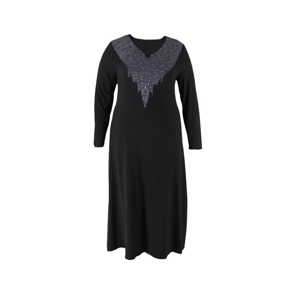 Midikleid mit Rundhals und Print
