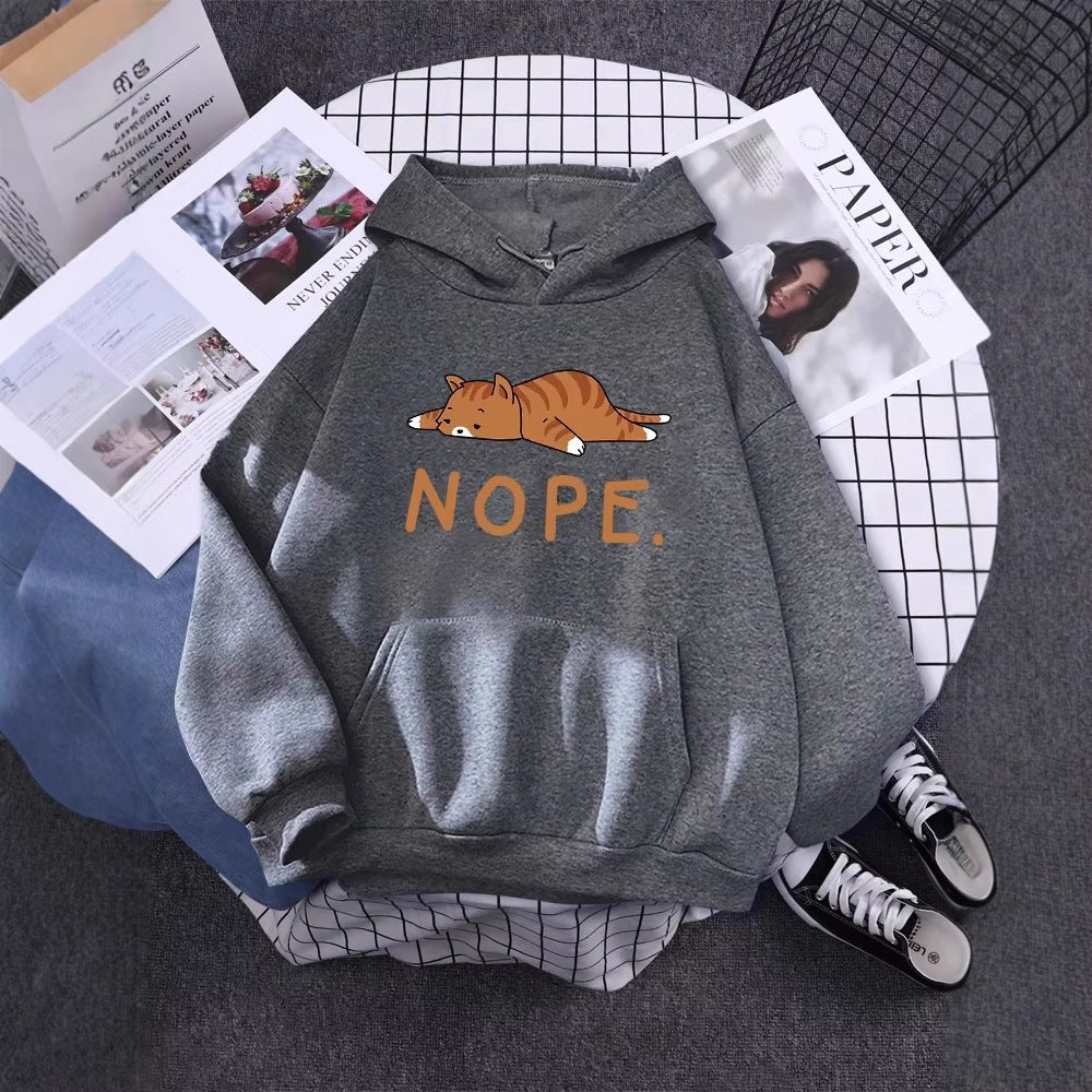 Herren Hoodie mit Katzen-Print