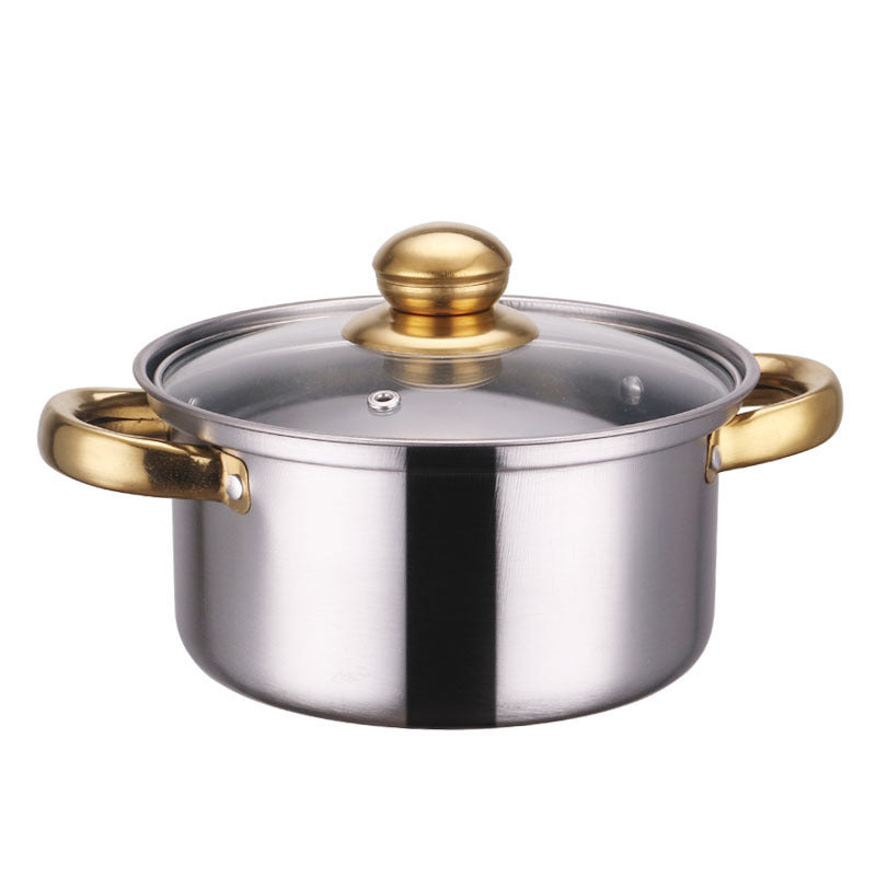 Topf-Set mit Goldgriffen, 18-teilig