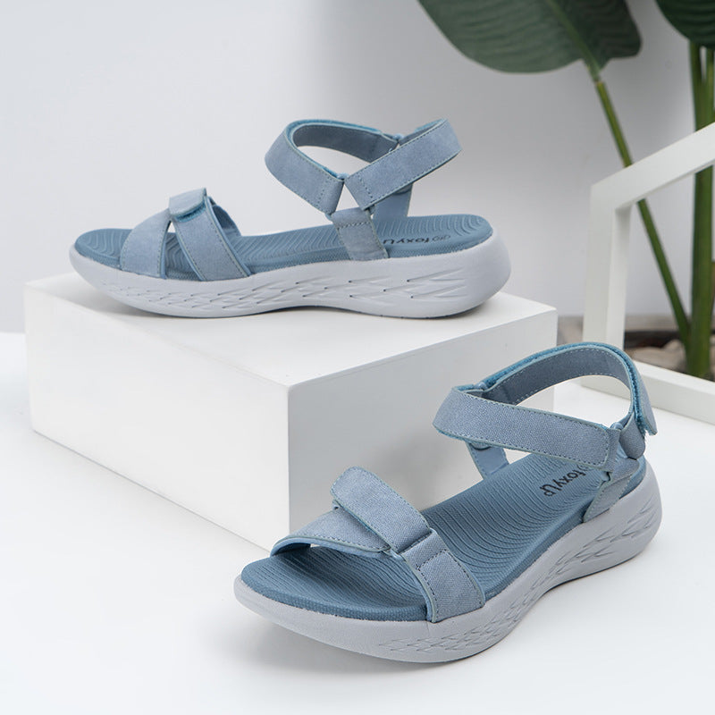 Damen Sandalen mit Keilabsatz und dicker Sohle – Bild 2 | LuxeStyle
