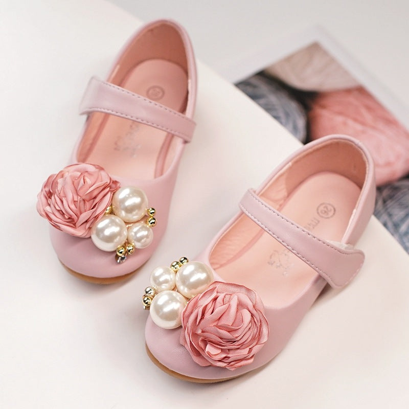 Mädchen Prinzessinnen-Schuhe mit Perlenschleife | LuxeStyle