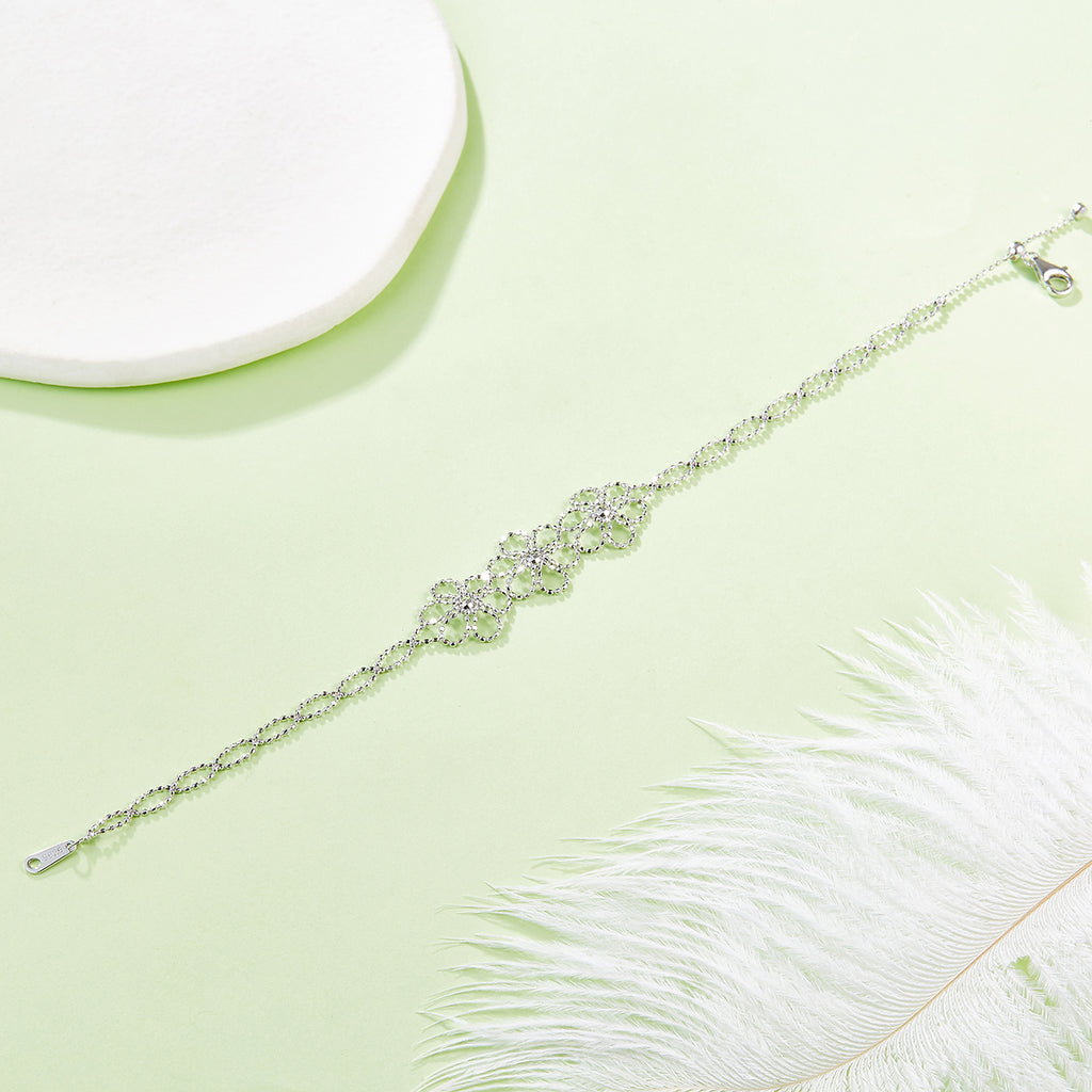 925-Silber Blüten-Armband Fiore