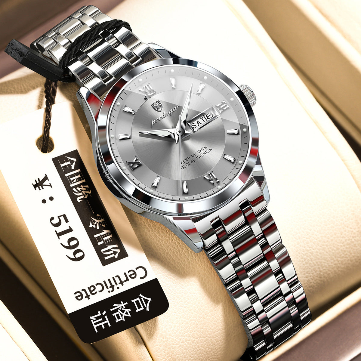 Wasserdichte Herren-Uhr mit Lichterzeugung – Bild 2 | LuxeStyle