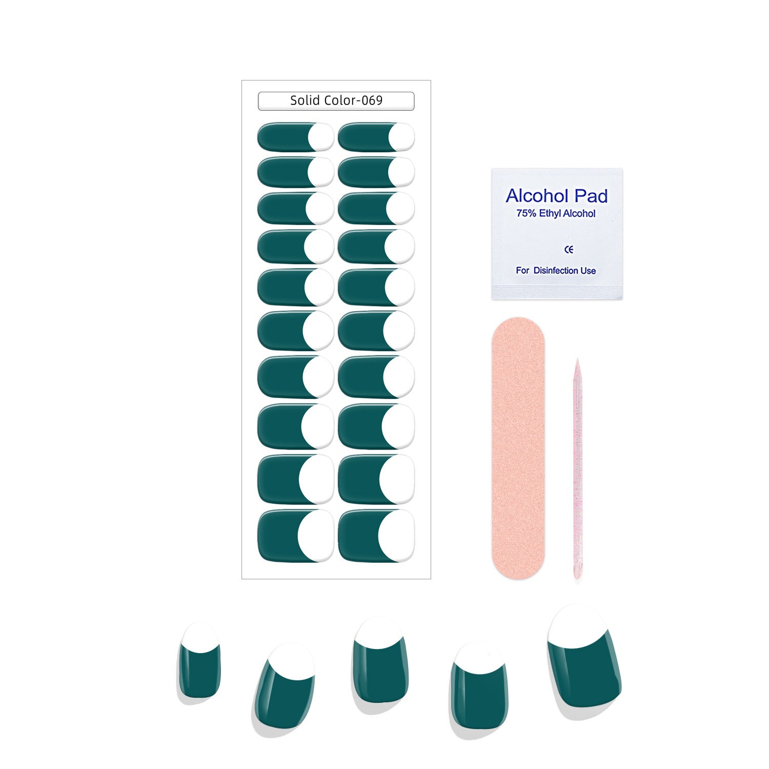 Französische Nagelsticker