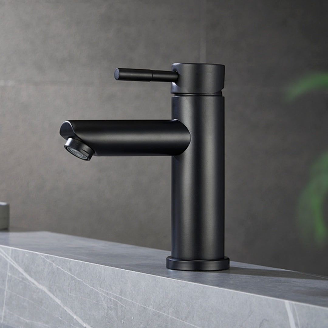 Wasserhahn mit geradem Auslauf, Schwarz