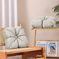 2er-Set Samt-Knotenkissen, Blumenform