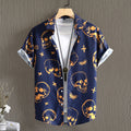 Herren-Bluse mit floralem Druck