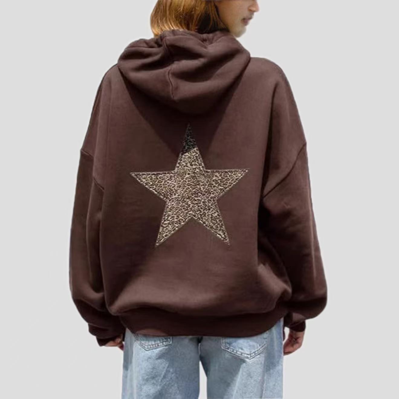 Gemütlicher Fleece-Hoodie mit Rippstruktur
