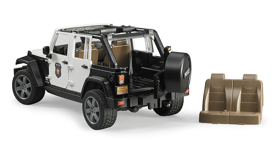Jeep Wrangler Rubicon Unlimited Polizeifahrzeug mit Polizist