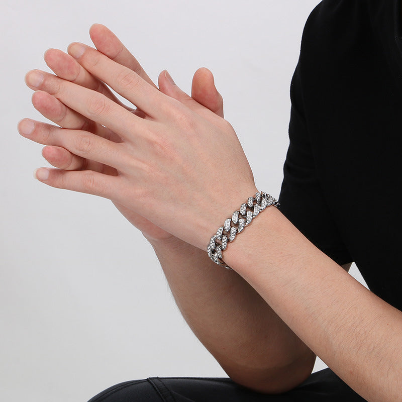 Hip-Hop Cuban-Link Halskette und Armband für Herren – Bild 5 | LuxeStyle