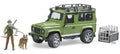 Land Rover Defender Station Wagon mit Förster und Hund