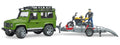 Land Rover Defender mit Anhänger und Scrambler Ducati Full