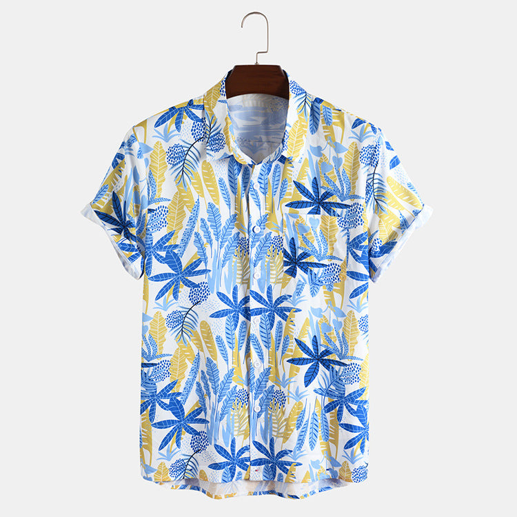 Herren Hawaiihemd Kurzarm mit Blumenmuster – Bild 6 | LuxeStyle