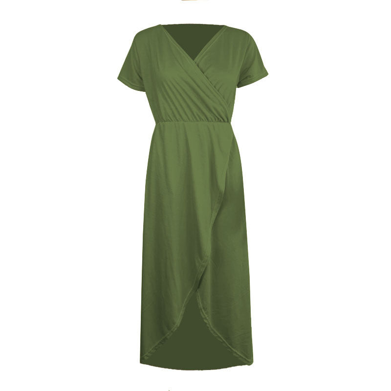 Elegantes V-Neck Strickkleid mit Wickelfront | LuxeStyle