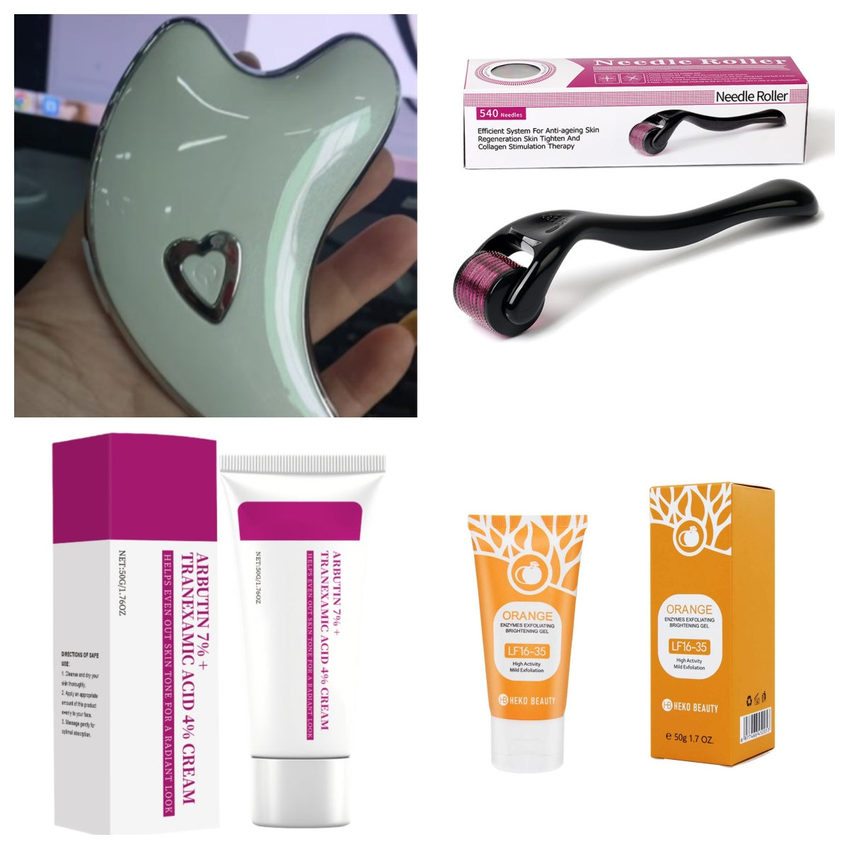 Gua Sha Gesichts-Massagegerät mit LED & Mikrostrom