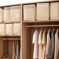Baumwoll-Leinen-Aufbewahrungsbox mit Sichtfenster | LuxeStyle