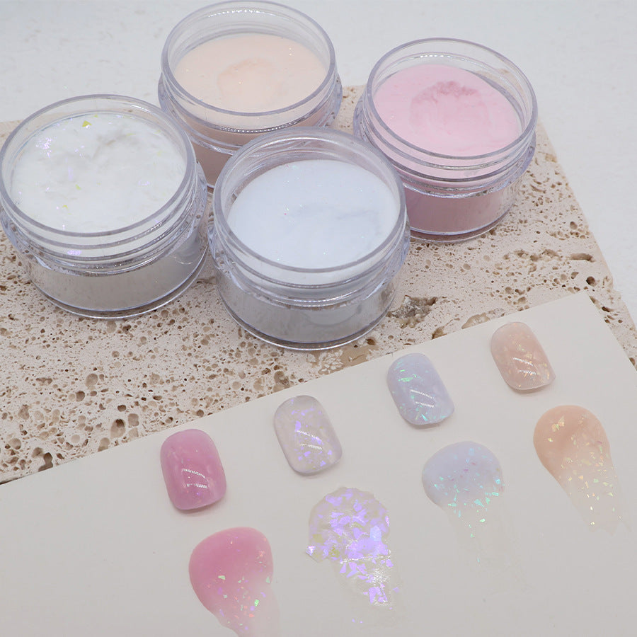 4er-Set Nagel-Glitzerpuder für DIY Maniküre