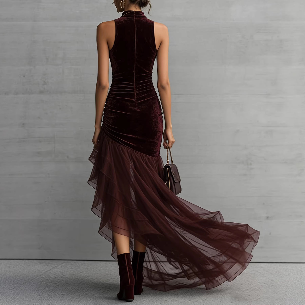 Elegantes Meerjungfrauenkleid mit Tüll-Details – Bild 1 | LuxeStyle