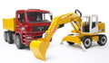 MAN TGA Kipp-LKW mit Liebherr Schaufelbagger