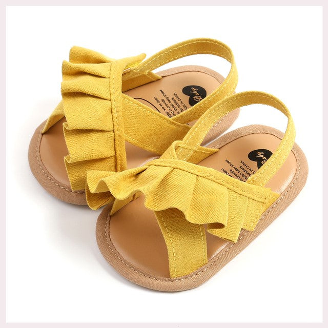 Baby Mädchen Sandalen mit Rüschen | LuxeStyle