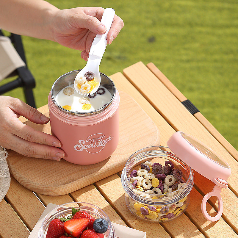 Edelstahl-Frühstücksbecher mit Deckel