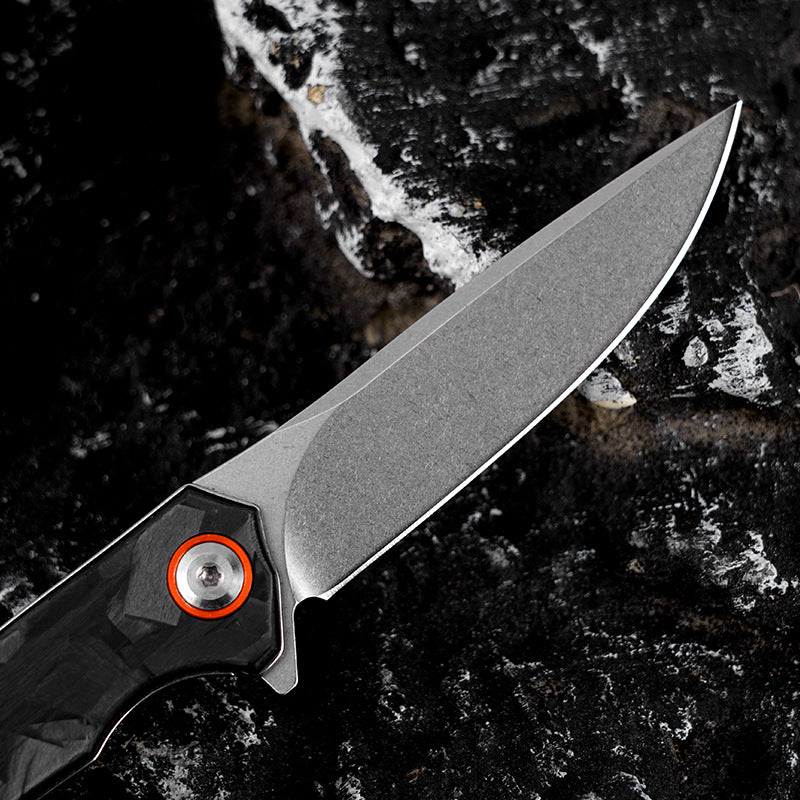 Outdoor-Camping-Messer mit Carbon-Griff