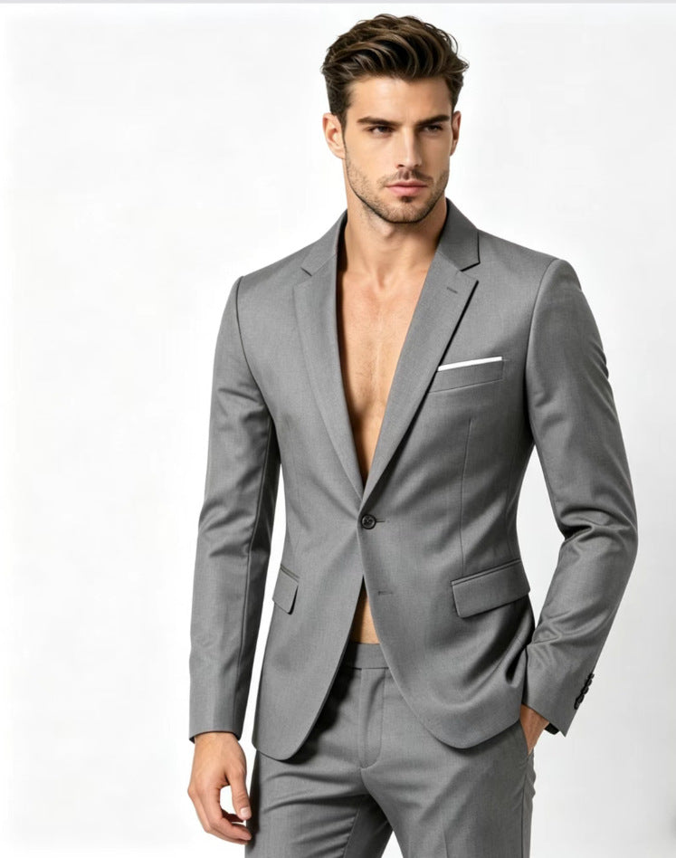 Herren Slim-Fit Anzug für Business und Freizeit