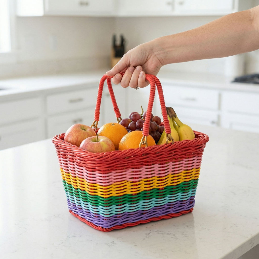 Handgeflochtener Rattan-Look Korb – Bild 3 | LuxeStyle