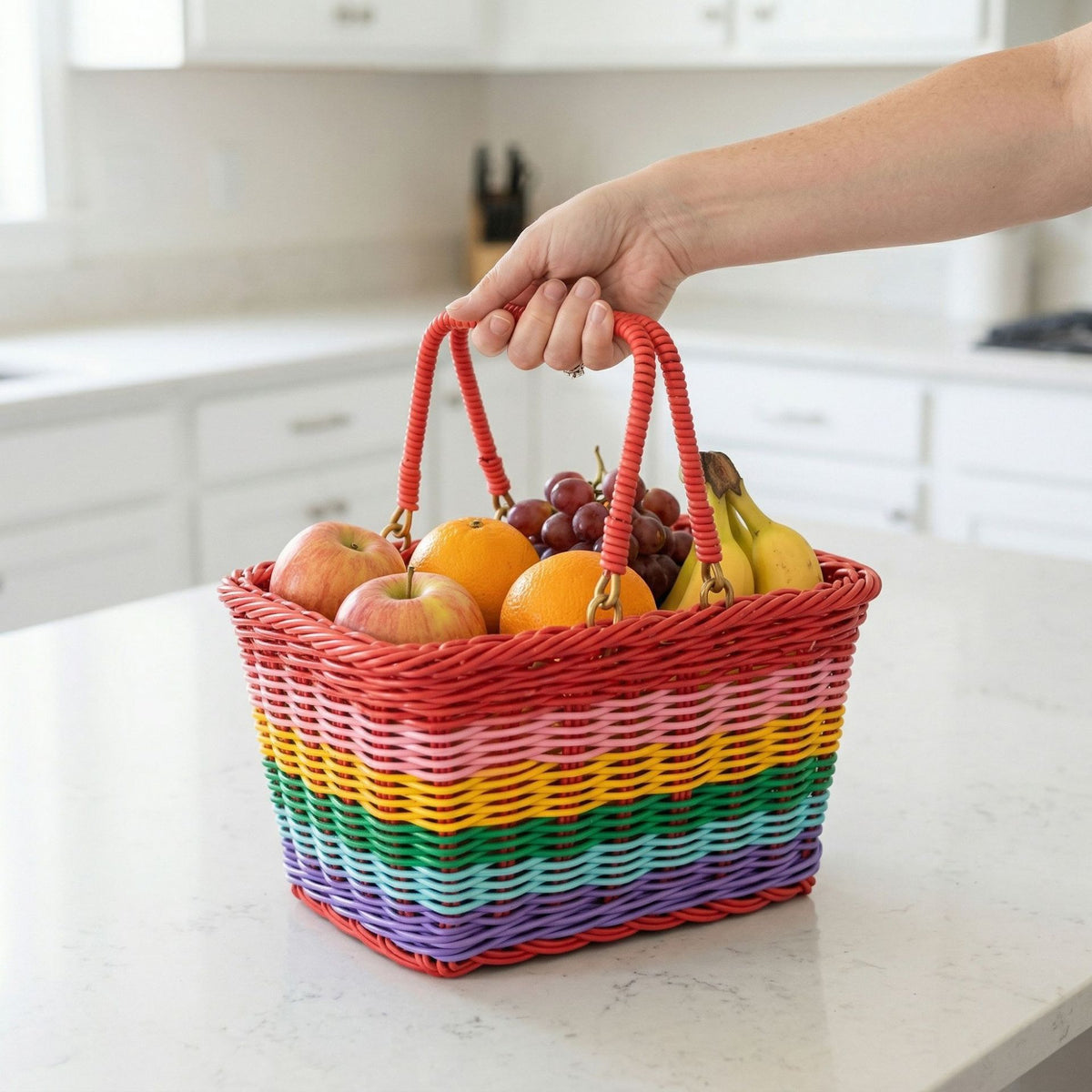 Handgeflochtener Rattan-Look Korb – Bild 3 | LuxeStyle