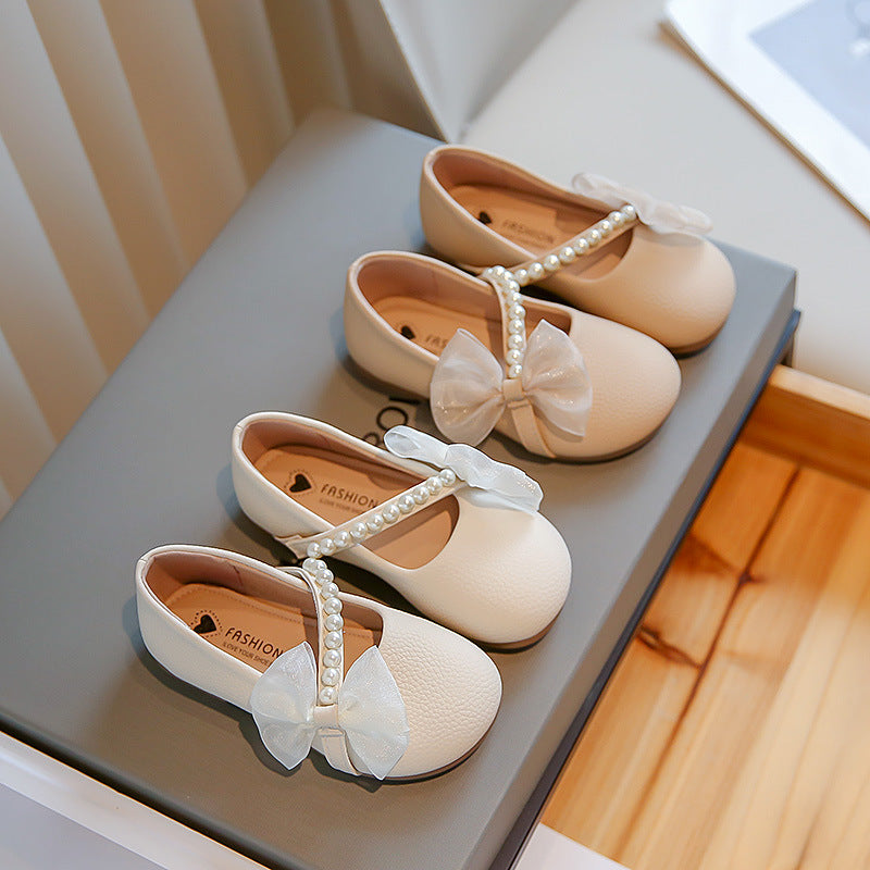 Weisse Perlen-Prinzessin Schuhe