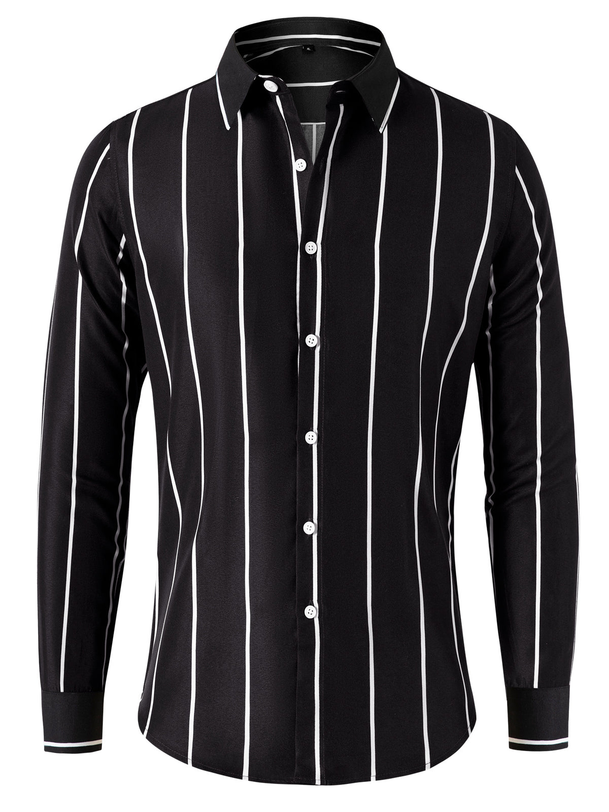 Slim-Fit Langarmhemd für Herren mit Streifen – Bild 5 | LuxeStyle