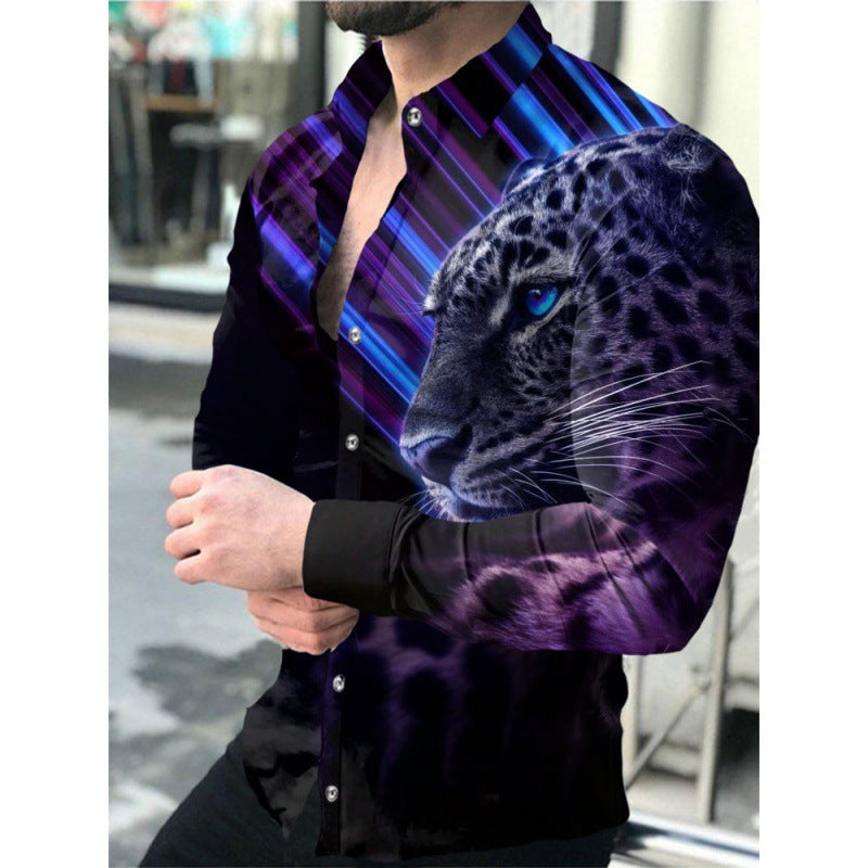 Langärmliges 3D-Druck-Shirt für Männer – Bild 9 | LuxeStyle