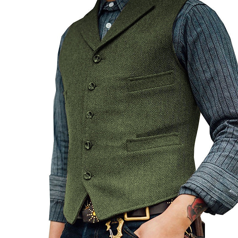 Klassische Herren Weste im koreanischen Stil – Bild 3 | LuxeStyle