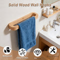 Wandmontierter Handtuchhalter aus Holz