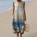 Ärmelloses Midikleid mit 3D-Print – Bild 7 | LuxeStyle